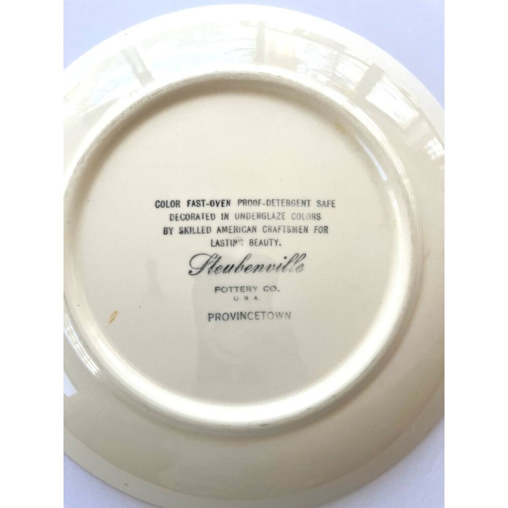 Vintage Steubenville Pottery Floral Ceramic Dinner Plate Provincetown Pattern - Picture 5 of 6